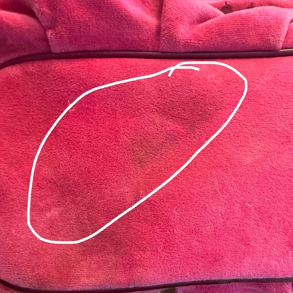 VINTAGE AUTHENTIC Juicy Couture Pink Velour Daydreamer Bag - Picture 3 of 10